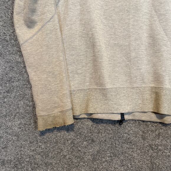 Nike Tech Sweatshirt Mens Medium Gray Full Zip Tech Fleece Swoosh Stretch Flaw - Picture 10 of 12